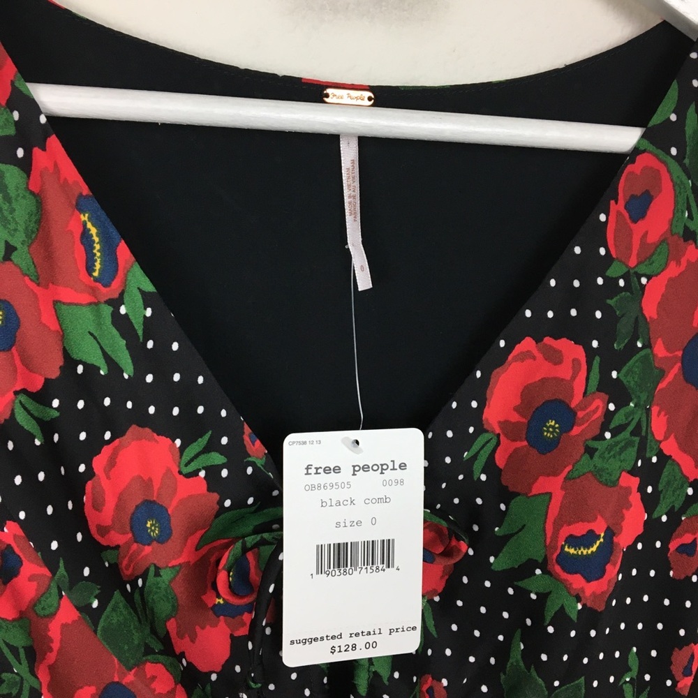 Free People Morning Light Polka Dot Floral Dress - Picture 3 of 8